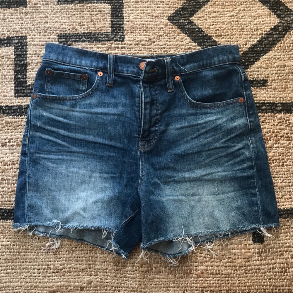 Madewell High Rise Distressed Denim Shorts